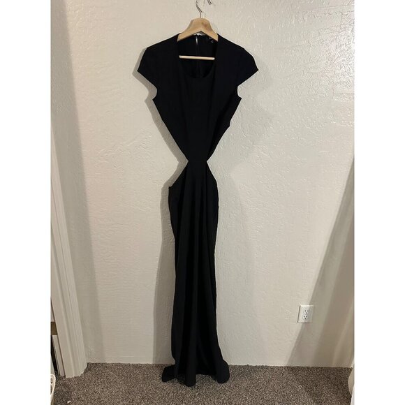 Lulus Black Conversation Piece Cutout Slit Maxi Dress - Picture 3 of 12